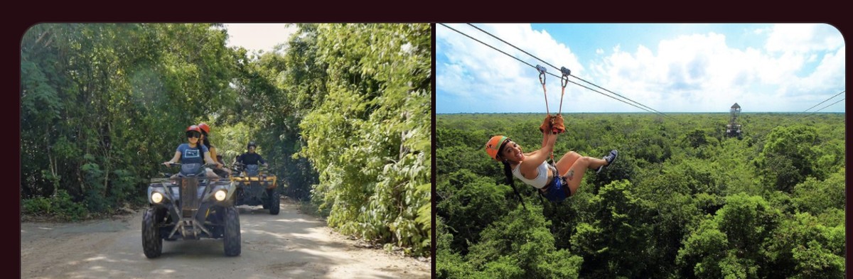 ATV and zipline adventures in the jungle